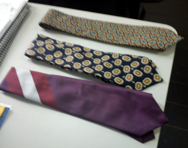 Foto 1 - Lote de gravatas de seda- polyester e borboleta
